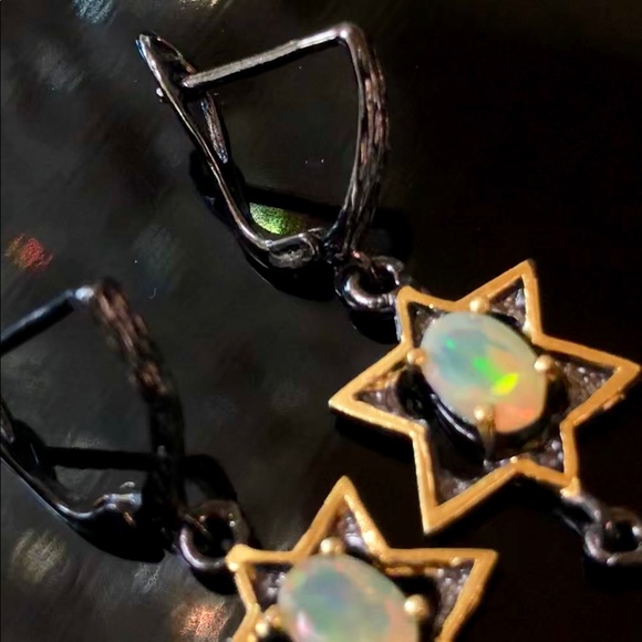 Beautiful Genuine Ethiopian Opal Earrings